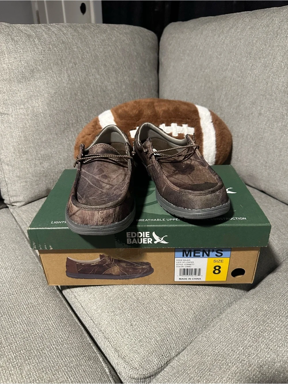 Eddie Bauer Men's Brown Camouflage Slip-On Casual Shoes